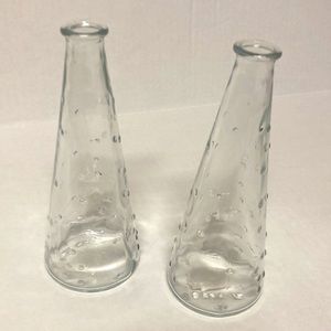 Clear Textured Hobnail Bud Vases by Emma Dafnas for Ikea Set of Two